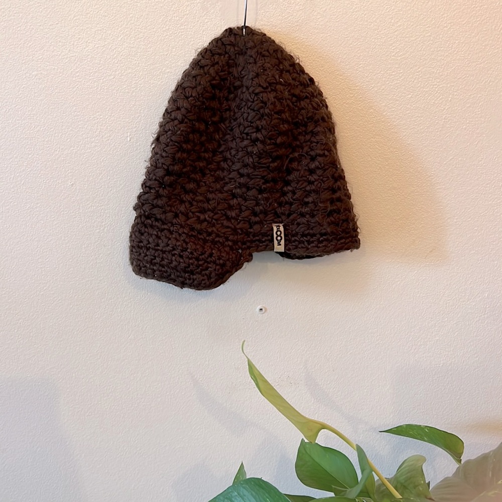 Volcom Crocheted Beanie with Knitted Rim